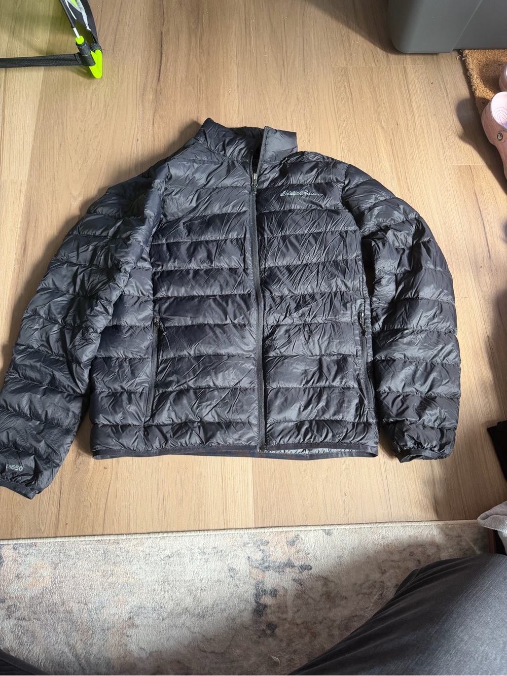 Eddie Bauer Men's Black Quilted Packable Puffer Jacket